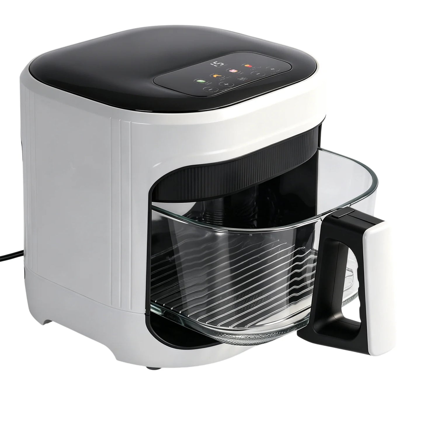 Air Fryer 5L with Touch Control, Adjustable Ttemperature up to 200°C, 0-60-Minute Timer, 4 Preset Menus, Oil-Free Cooking, and 1350W Power, Ideal for Families of 3-5 People.