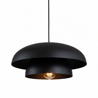 15.7" Black Modern Pendant Light Fixtures, Kitchen Lighting Fixtures Ceiling Hanging Light Fixtures, Farmhouse Large Pendant Light for Kitchen Island Lighting Hanging Lamp