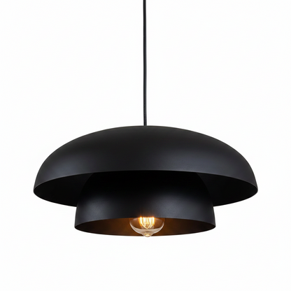 15.7" Black Modern Pendant Light Fixtures, Kitchen Lighting Fixtures Ceiling Hanging Light Fixtures, Farmhouse Large Pendant Light for Kitchen Island Lighting Hanging Lamp